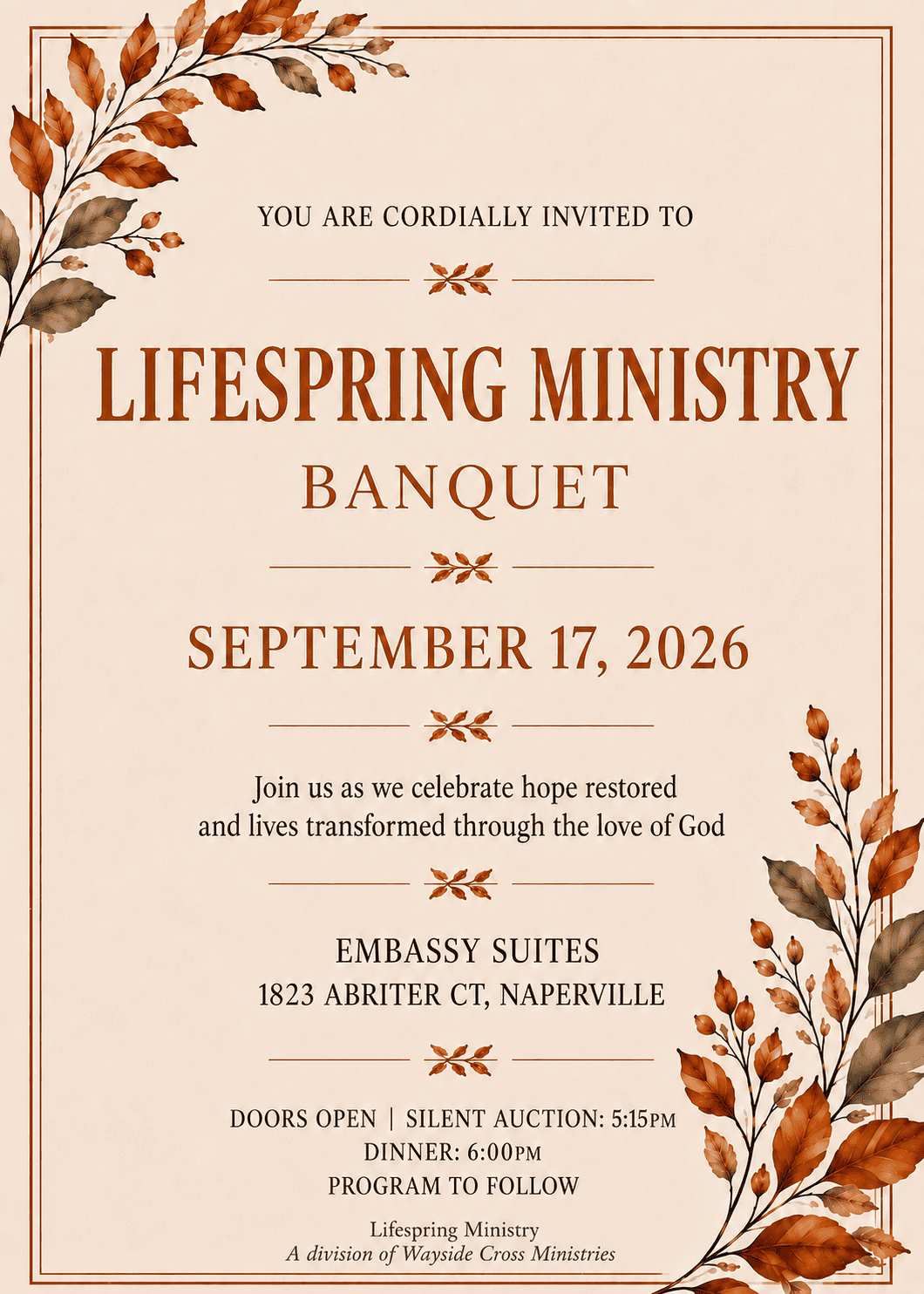 Events: Lifespring Fundraiser 2024 Save the Date 2024